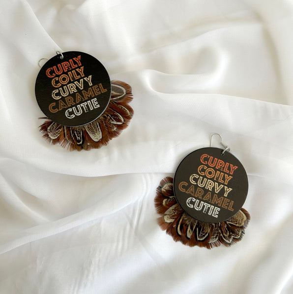Curvy Caramel Cutie Statement Earrings