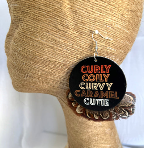 Curvy Caramel Cutie Statement Earrings