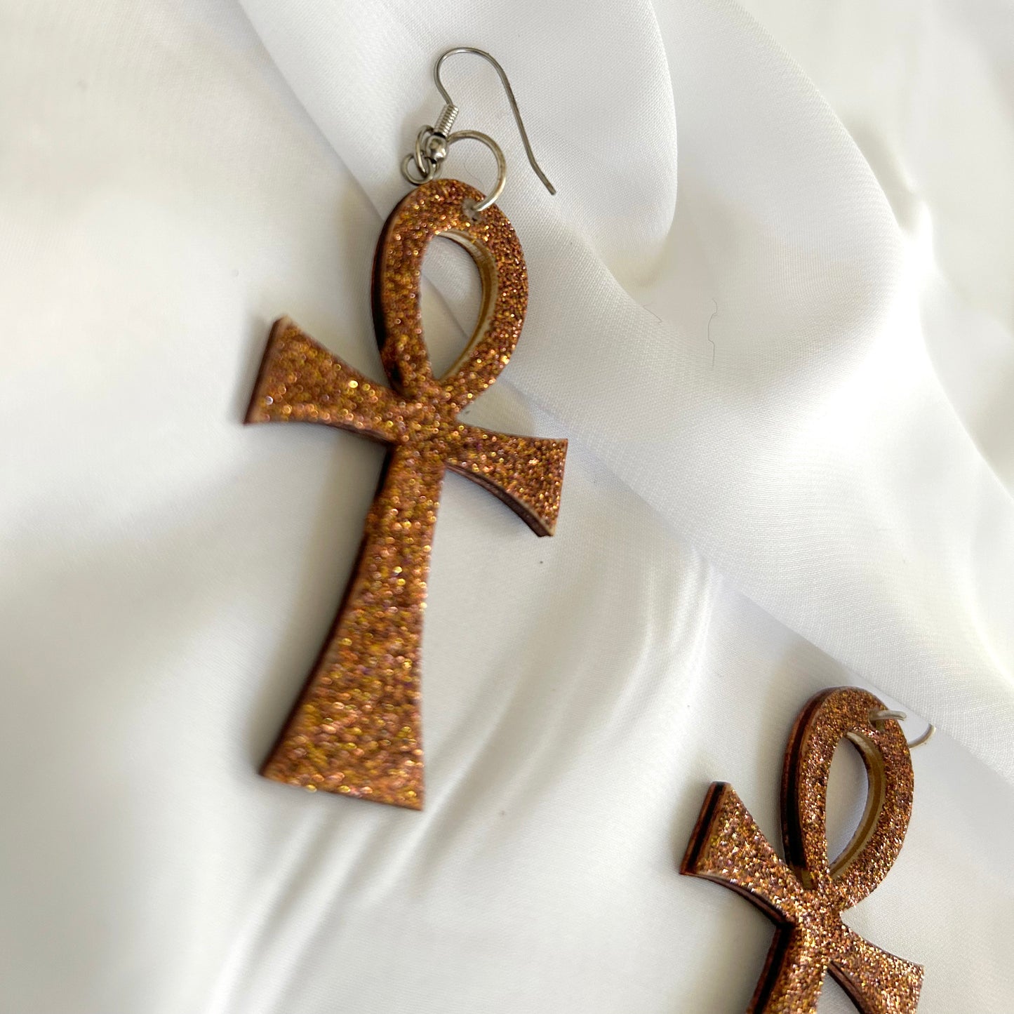 Ankh Glitteratti Statement Earrings