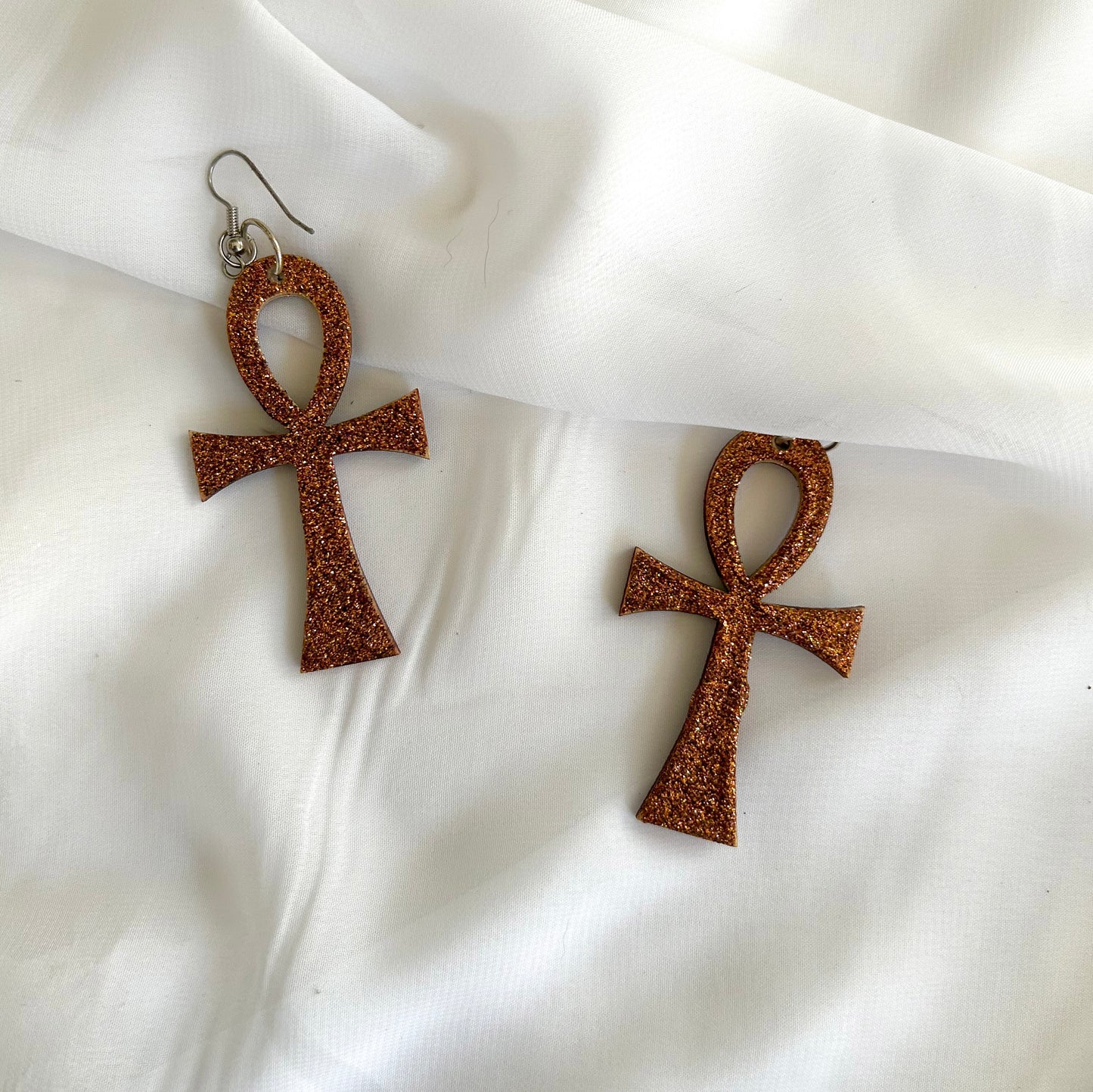 Ankh Glitteratti Statement Earrings