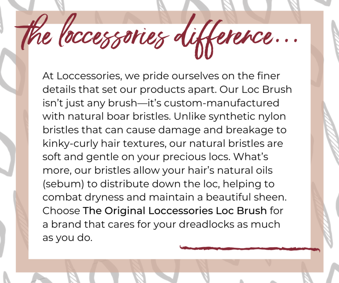 Natural Boar Bristle Loc Brush