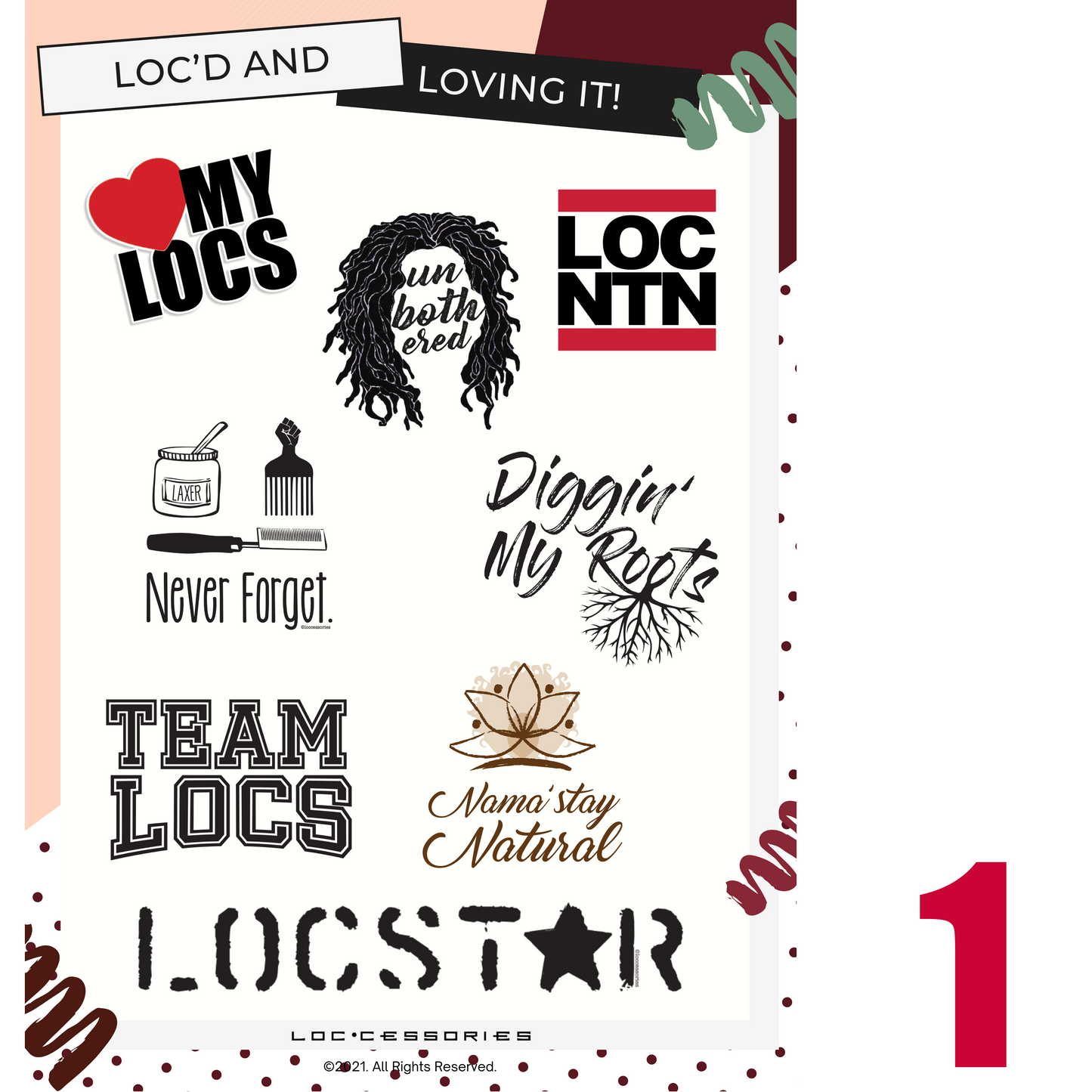 Love My Locs Sticker Pack