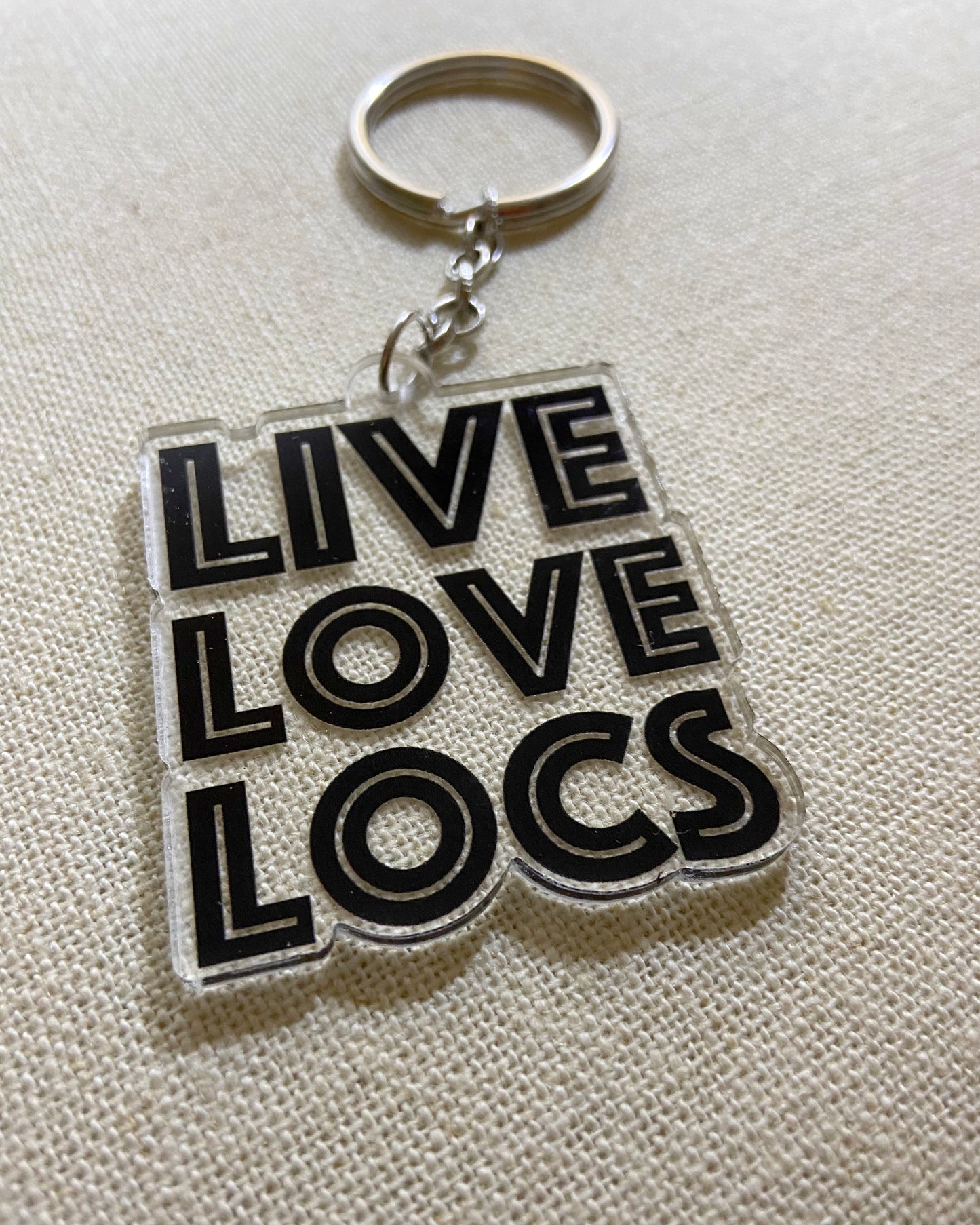 Live Love Locs Acrylic Keychain - Stocking Stuffer