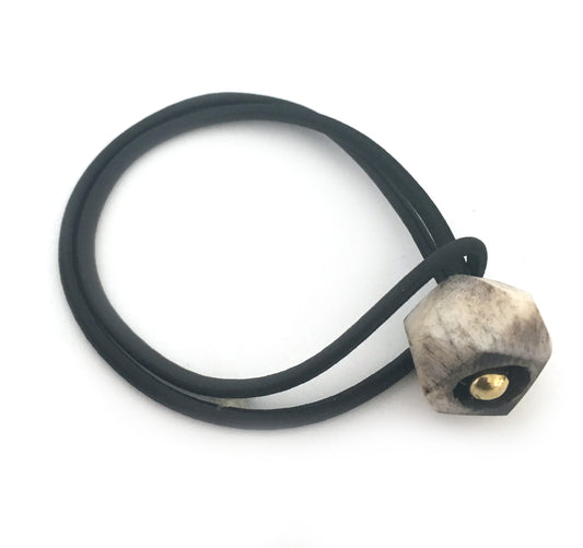 Gray Geode Etched Bone Loc Tie - Loccessories™