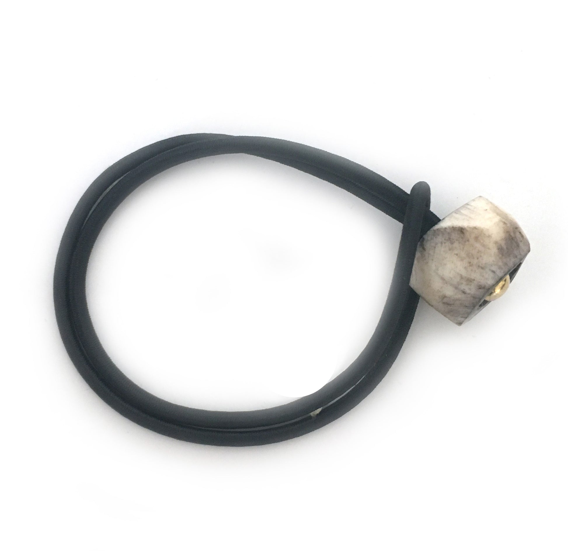 Gray Geode Etched Bone Loc Tie - Loccessories™