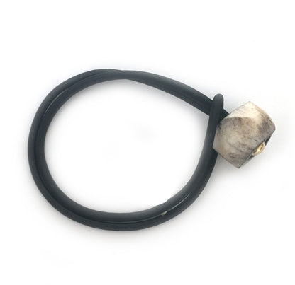 Gray Geode Etched Bone Loc Tie - Loccessories™