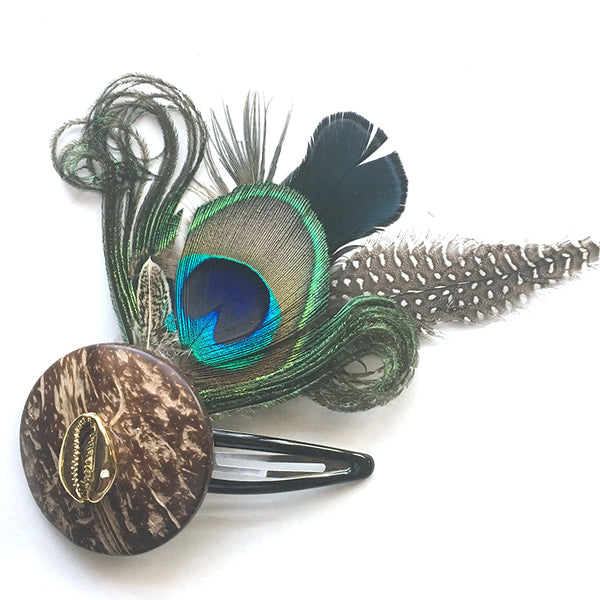 Peacock Hair Flower - Pandora Cocoshell - Loccessories™