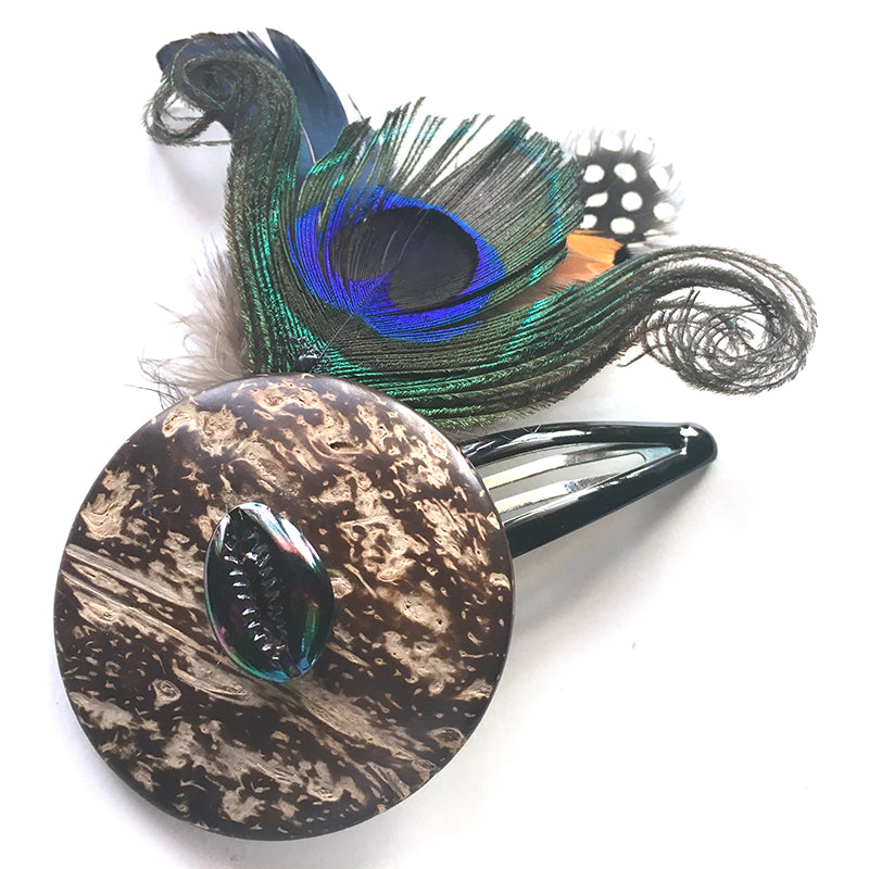 Peacock Hair Flower - Pandora Cocoshell - Loccessories™